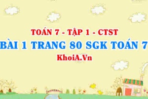 Bài 1 trang 80 SGK Toán 7 tập 1 Chân trời sáng tạo